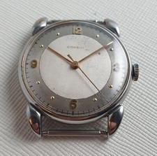 VINTAGE GENTS SWISS MANUAL WIND CONSUL CAL. 107 = AS 1187 ALL STEEL CASE 33,5MM, usado comprar usado  Enviando para Brazil