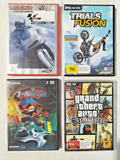 Jogos de PC x 4 I Ninja GTA San Andreas Moto GP Trials Fusion 4 x jogos de computador comprar usado  Enviando para Brazil