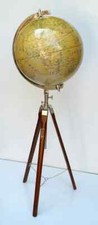 Ornamento globo mapa do mundo náutico 12"" com suporte de chão decoração tripé de madeira comprar usado  Enviando para Brazil