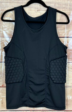 Camiseta sin mangas protectora Zicac Hombres XL 3 almohadillas deportes de impacto baloncesto negra segunda mano  Embacar hacia Mexico