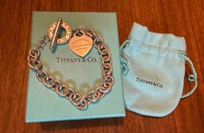 Tiffany & Co. Pulseira de Prata Esterlina com Etiqueta de Coração 8", usado comprar usado  Enviando para Brazil