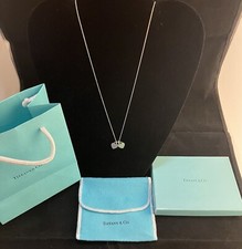 Usado, Colar duplo coração azul prata Please Return To Tiffany & Co com caixa e bolsas comprar usado  Enviando para Brazil