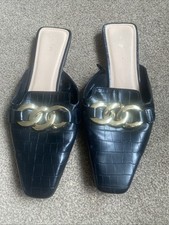 Black slip shoes for sale  LONDON