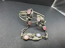 Anel de pulseira escravo vintage nativo navajo tom prata rosa madrepérola concha, usado comprar usado  Enviando para Brazil