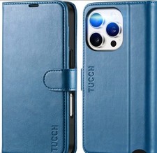Capa carteira TUCCH para iPhone 16 Pro, suporte magnético de couro ecológico flip cover, usado comprar usado  Enviando para Brazil