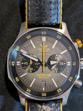 Relógio de couro preto Vostok-Europe Expedition North Pole-1 VK64/592A560, usado comprar usado  Enviando para Brazil