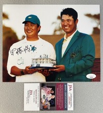 Usado, 2021 MASTERS SHOTA HAYAFUJI & HIDEKI MATSUYAMA AUTÓGRAFO DUPLO 8x10 FOTO JSA CERTIFICADO DE AUTENTICIDADE comprar usado  Enviando para Brazil