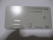 Nameplate plate type for sale  Shipping to Ireland