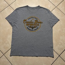 Camiseta Lucky Brand Iron City Crooks Bros. Motorcycles Dealer tamanho grande cinza comprar usado  Enviando para Brazil