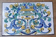 TELHA PORTUGUESA MULTICOLORIDA PINTADA À MÃO ESTILO SÉCULO 17 VINTAGE comprar usado  Enviando para Brazil