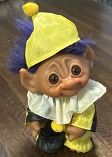 Usado, Roupa preta amarela vintage 1977 Dam Troll cabelo roxo bobo da corte  comprar usado  Enviando para Brazil