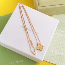 ‖Van‖Cleef‖Arpels‖Pingente vintage Alhambra ouro rosa 18K martelado AU750 comprar usado  Enviando para Brazil