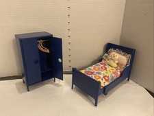 Conjunto de roupa de cama tamanho infantil Barbie escala 1/6 para bonecas Chelsea ou Kelly cama e armário, usado comprar usado  Enviando para Brazil