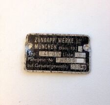 Typschild zündapp 1974 gebraucht kaufen  Alfeld (Leine)