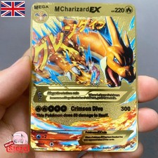 Pokemon Card Mega Charizard EX Pokemon Gold Metal Card - CARTA IN METALLO TCG comprar usado  Enviando para Brazil