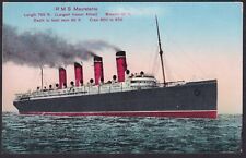 Rms mauretania postcard for sale  UK