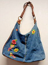 Floral embroidered denim for sale  La Porte City