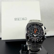 SEIKO SPORTURA CRONÓGRAFO CINÉTICO 7L22-0AD0 RELÓGIO MASCULINO TAQUÍMETRO PRETO NA CAIXA comprar usado  Enviando para Brazil