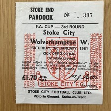Wolves stoke city for sale  HENLOW