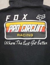 Moletom com capuz Fox Racing Pro Circuit zíper lã preto tamanho G bicicleta suja cambler comprar usado  Enviando para Brazil