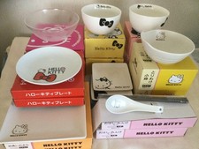 Juego de vajilla Hello Kitty My Melody exclusivo de Lawson 15 piezas coleccionables Japón segunda mano  Embacar hacia Mexico