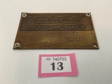 Railwayana genuine metropolita for sale  RUGBY