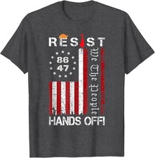 Camiseta unissex Resist Hands Off segurança social Medicare Medicaid protesto comprar usado  Enviando para Brazil