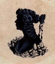 Silhueta antiga - Retrato de uma senhora - Início do século XIX - Pintura comprar usado  Enviando para Brazil