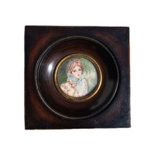 Antique painting enamel d'occasion  Expédié en Belgium