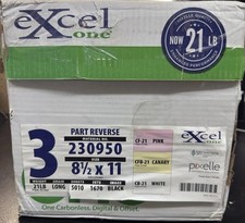 Papel Rev Excel sem carbono 3 peças (branco/canário/rosa), 8,5" x 11" (10 resmas) comprar usado  Enviando para Brazil
