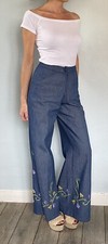 Incroyable jeans brodé d'occasion  Amiens-