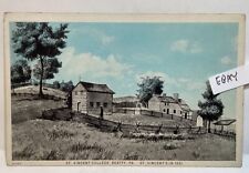 CARTÃO POSTAL RARO Early St. Vincent College 1831 View Log Cabins Beatty Latrobe Pa comprar usado  Enviando para Brazil