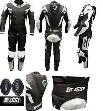Kombi Leder Cordura schwarz weiß Einteiler von Motorradkombi in allen Größen CE comprar usado  Enviando para Brazil