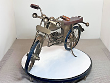 Vintage- Escultura de motocicleta- Feito à mão de metal e madeira 15" x 9", usado comprar usado  Enviando para Brazil