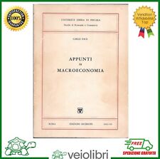 Libro appunti macroeconomia usato  Roma