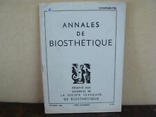 Annales biosthétique 1962 d'occasion  Expédié en France