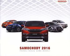 Honda 2016 Model Range catalogue brochure Civic TypeR CR-V HR-V Jazz na sprzedaż  PL