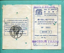 Biglietto abbonamento 1965 usato  Molfetta