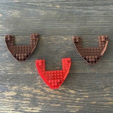 Usado, PEÇAS LEGO: 2 marrons, 1 barcos vermelhos, tijolo arco 10 x 12 x 1 aberto comprar usado  Enviando para Brazil