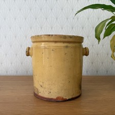 TALHERES FEITOS À MÃO ENVIDRAÇADOS AMARELOS FRANCESES CONFIT JAM POT 0108251 comprar usado  Enviando para Brazil