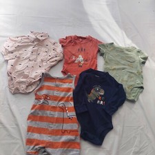 LOTE de (5) Ternos Corporais Carter's Baby Estampa de Dinossauro - Tamanho 9M comprar usado  Enviando para Brazil