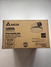 Exaustor de banheiro Delta ITG100RLED 100 CFM com luz de painel redondo plano LED comprar usado  Enviando para Brazil