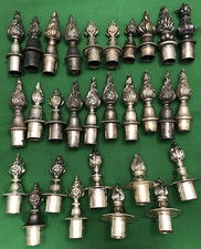 29 ACABAMENTOS DE CHAMA ANTIGOS BANHADOS A PRATA / RAPÉ / TAMPOS DE GARRAFA Tamanhos mistos comprar usado  Enviando para Brazil