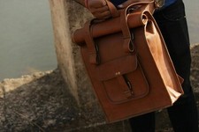 Nova Bolsa de Couro Masculina Mochila Mochila de Viagem Mochila de Viagem Vintage Marrom comprar usado  Enviando para Brazil