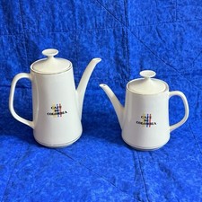 Cafeteira/servidor vintage Cafe de Colombia Espresso Corona Royal com tampa conjunto 2 comprar usado  Enviando para Brazil