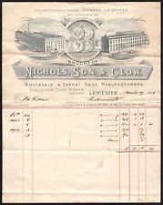 1901 Billhead Leicester Nicholls Son & Glow fabricante de sapatos Northgates comprar usado  Enviando para Brazil