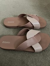 Pink flat sandals for sale  STOCKPORT