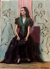 Tableau ancien danseuse d'occasion  Belleville