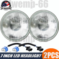 Farol de LED VIDRO 7 polegadas redondo, aparência clássica original conversão par cromado comprar usado  Enviando para Brazil