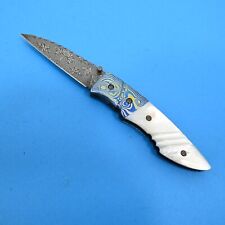 custom damascus folding knife for sale  Salem